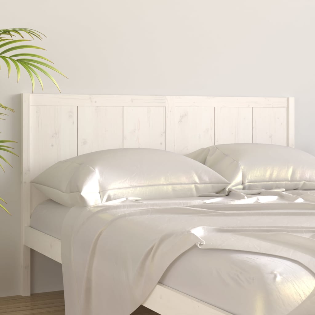 vidaXL Bed Headboard White 125.5x4x100 cm Solid Pine Wood