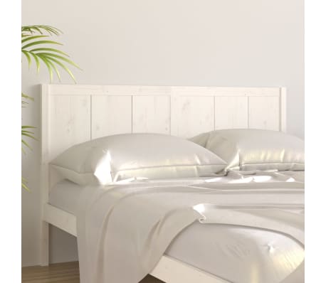 vidaXL Bed Headboard White 185.5x4x100 cm Solid Pine Wood