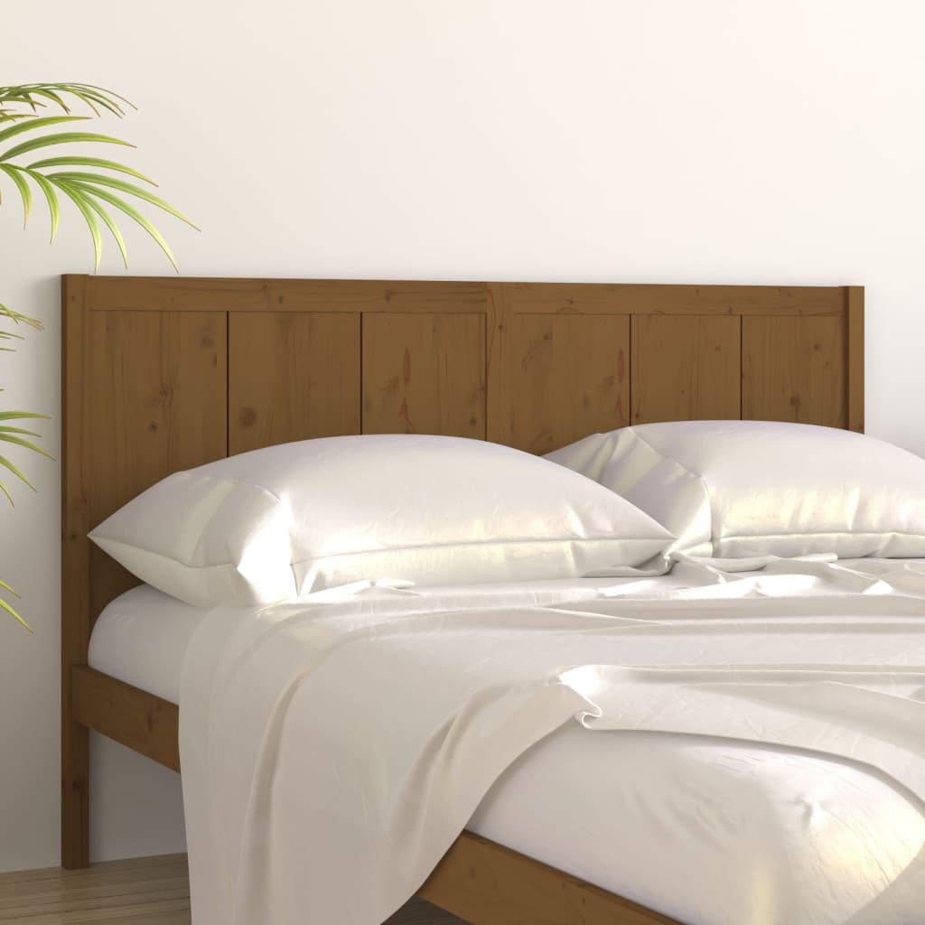 vidaXL Bed Headboard Honey Brown 185.5x4x100 cm Solid Pine Wood