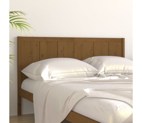 vidaXL Bed Headboard Honey Brown 185.5x4x100 cm Solid Pine Wood