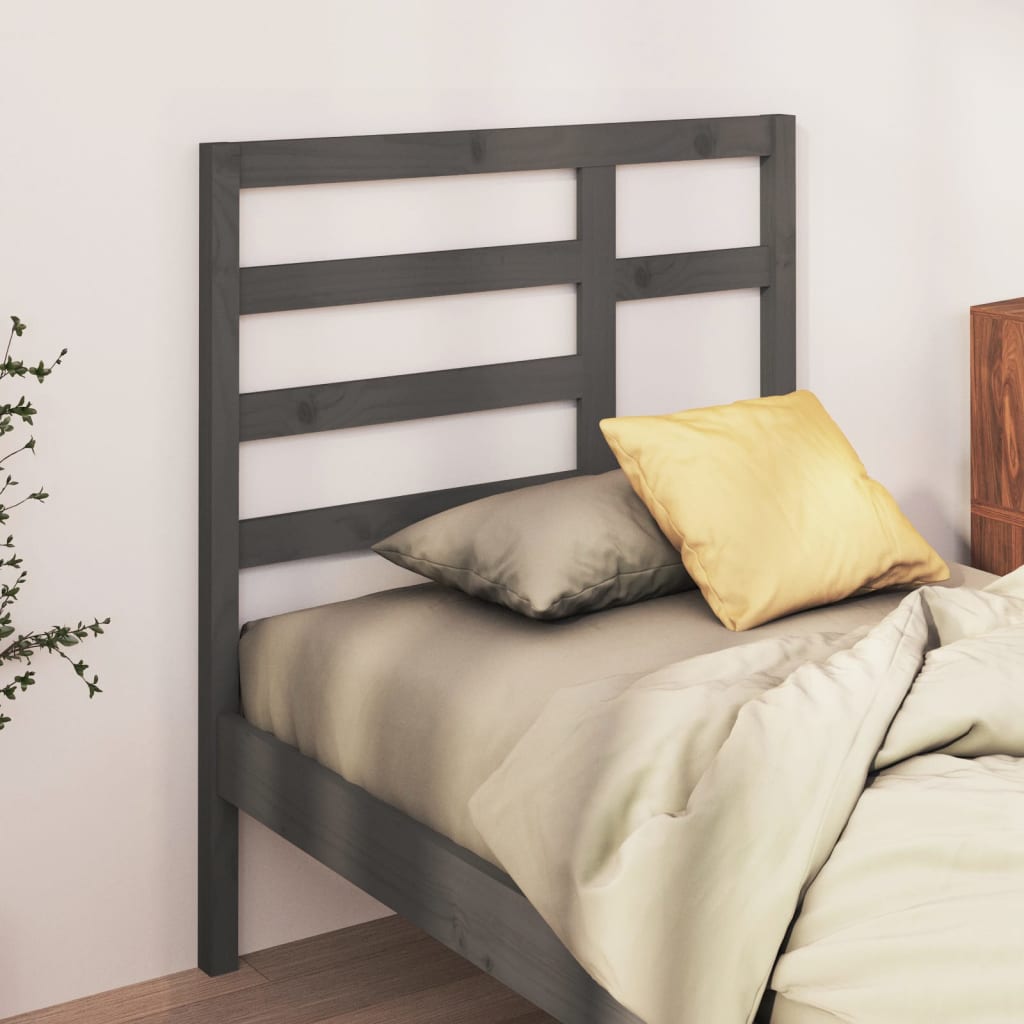 vidaXL Wezg�owie ��ka, szare, 81x4x104 cm, lite drewno sosnowe