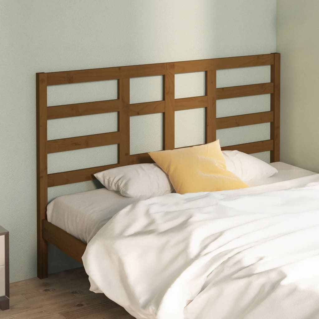 vidaXL Tăblie de pat, maro miere, 126x4x104 cm, lemn masiv de pin (si imagine noua