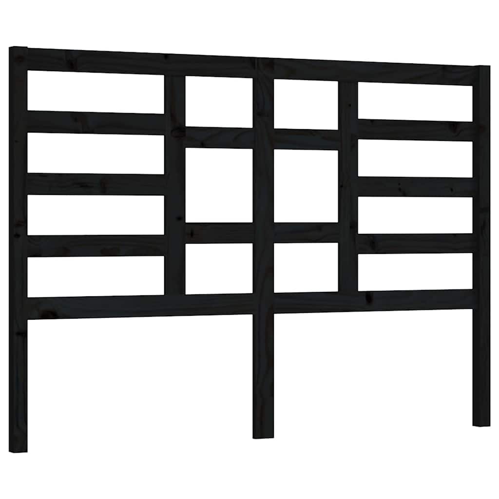 vidaXL Hoofdbord 166x4x104 cm massief grenenhout zwart, foto 3