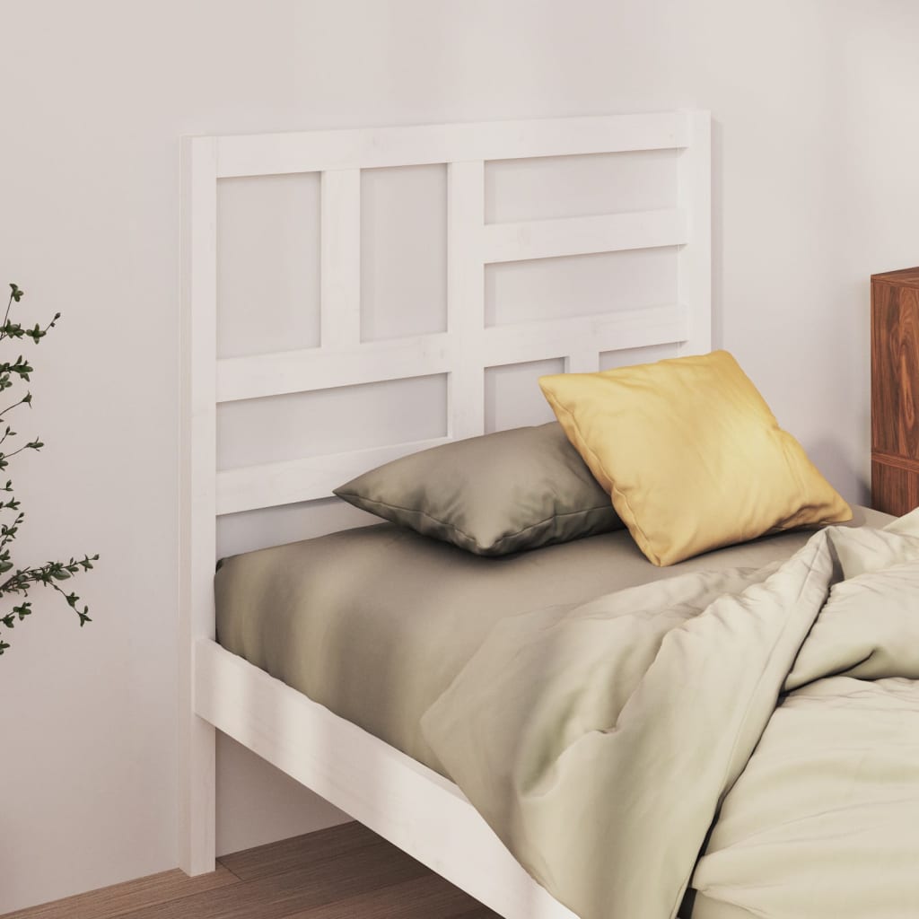 vida XL Bett-Kopfteil Weiß 81x 4x 104 cm Massivholz Kiefer