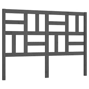 Čelo postele šedé 126 x 4 x 104 cm masivní borovice - obrázek 2