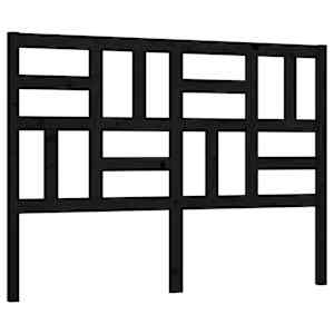 Čelo postele černé 126 x 4 x 104 cm masivní borovice - obrázek 2