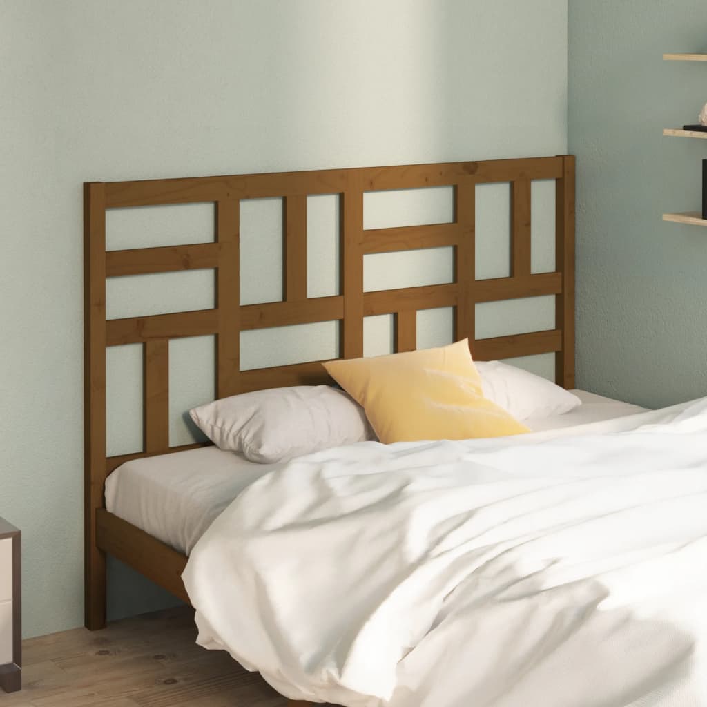 vidaXL Bed Headboard Honey Brown 166x4x104 cm Solid Wood Pine