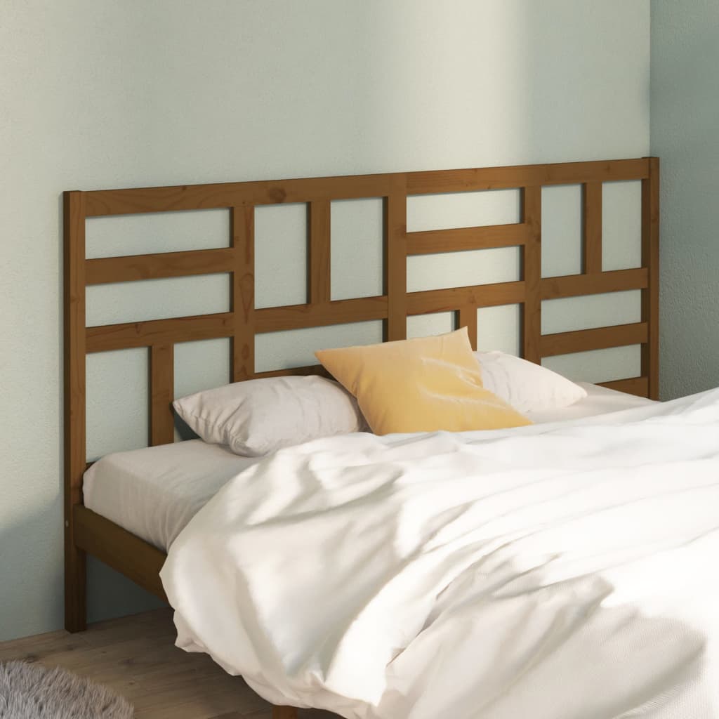 vidaXL Bed Headboard Honey Brown 186x4x104 cm Solid Wood Pine