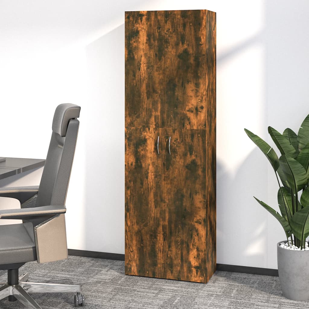 vidaXL Büroschrank Räuchereiche 60x32x190 cm Holzwerkstoff