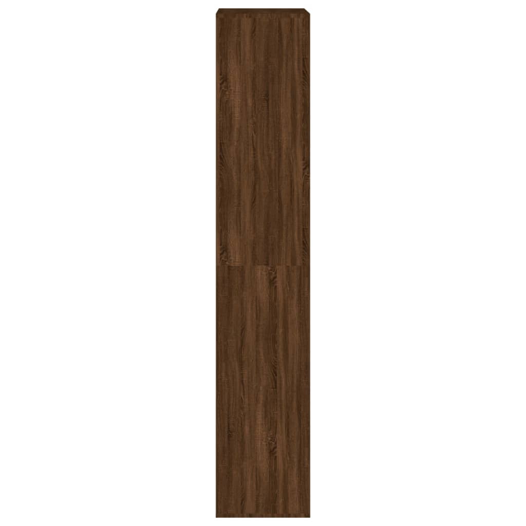 barna tölgy színű szerelt fa cipősszekrény 54 x 34 x 183 cm