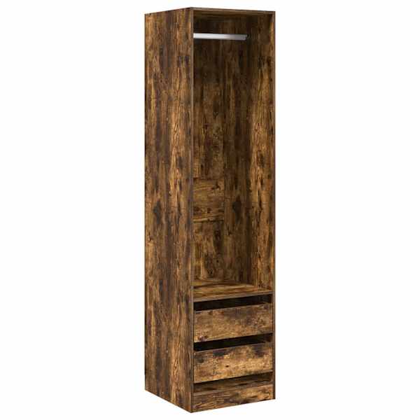 vidaXL riidekapp sahtlitega, suitsutatud tamm 50x50x200 cm tehispuit