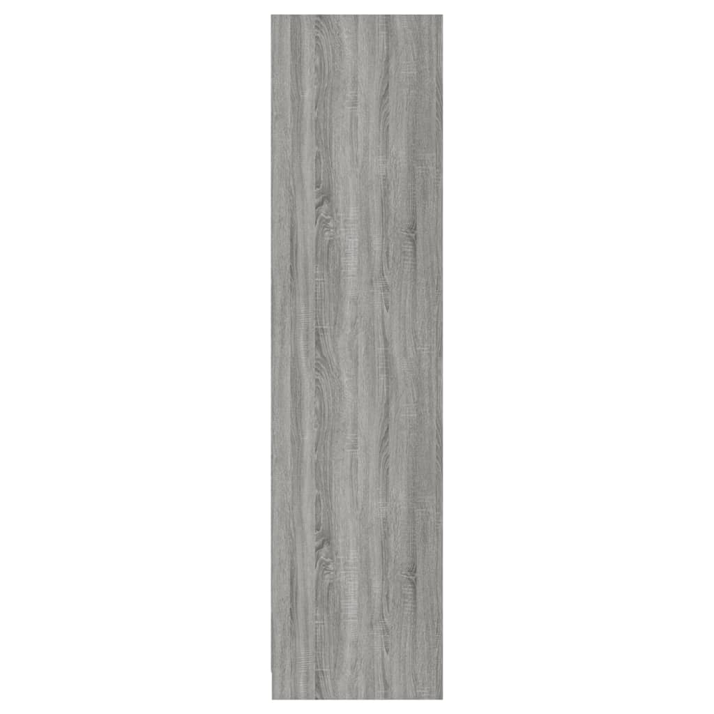 Szürke sonoma színű szerelt fa szekrény fiókokkal 50x50x200 cm 