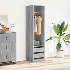 Omara s predali siva sonoma 50x50x200 cm konstruiran les