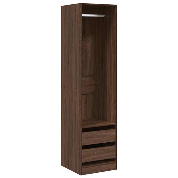 vidaXL riidekapp sahtlitega, pruun tamm 50x50x200 cm tehispuit