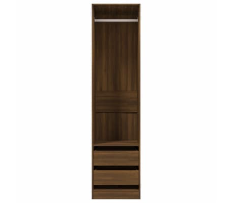 vidaXL Armoire avec tiroirs Chêne marron 50x50x200cm Bois d'ingénierie