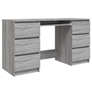 vidaXL kirjutuslaud, hall Sonoma tamm, 140 x 50 x 77 cm, tehispuit