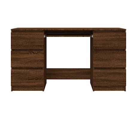 vidaXL ライティングデスク ブラウンオーク 140x50x77cm エンジニアリングウッド