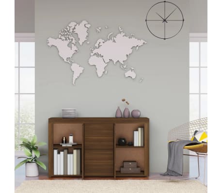 vidaXL Сайдборд, кафяв дъб, 120x36x69 см, инженерно дърво