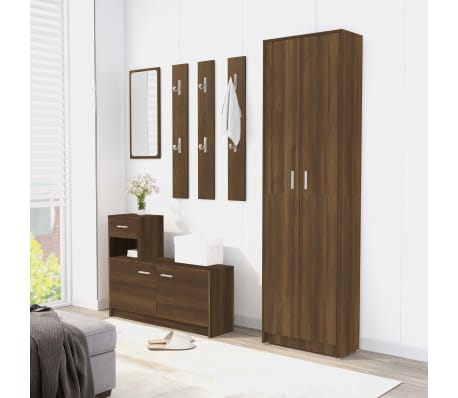 vidaXL Hallway Wardrobe Brown Oak 55x25x189 cm Engineered Wood