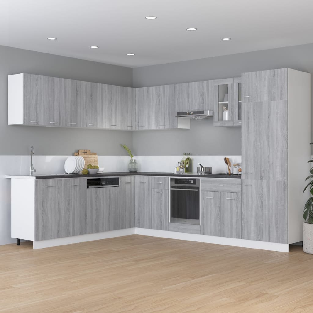 vidaXL Koelkast Lyonkast Lyon 60x57x207 cm bewerkt hout grijs sonoma eikenkleur afbeelding