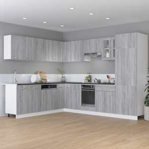 vidaXL Ντουλάπι Ψυγείου Lyon Γκρι sonoma 60x57x207 εκ. Επεξεργ. Ξύλο