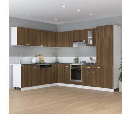 vidaXL Lednička "Lyon" hnědý dub 60 x 57 x 207 cm, dřevěné