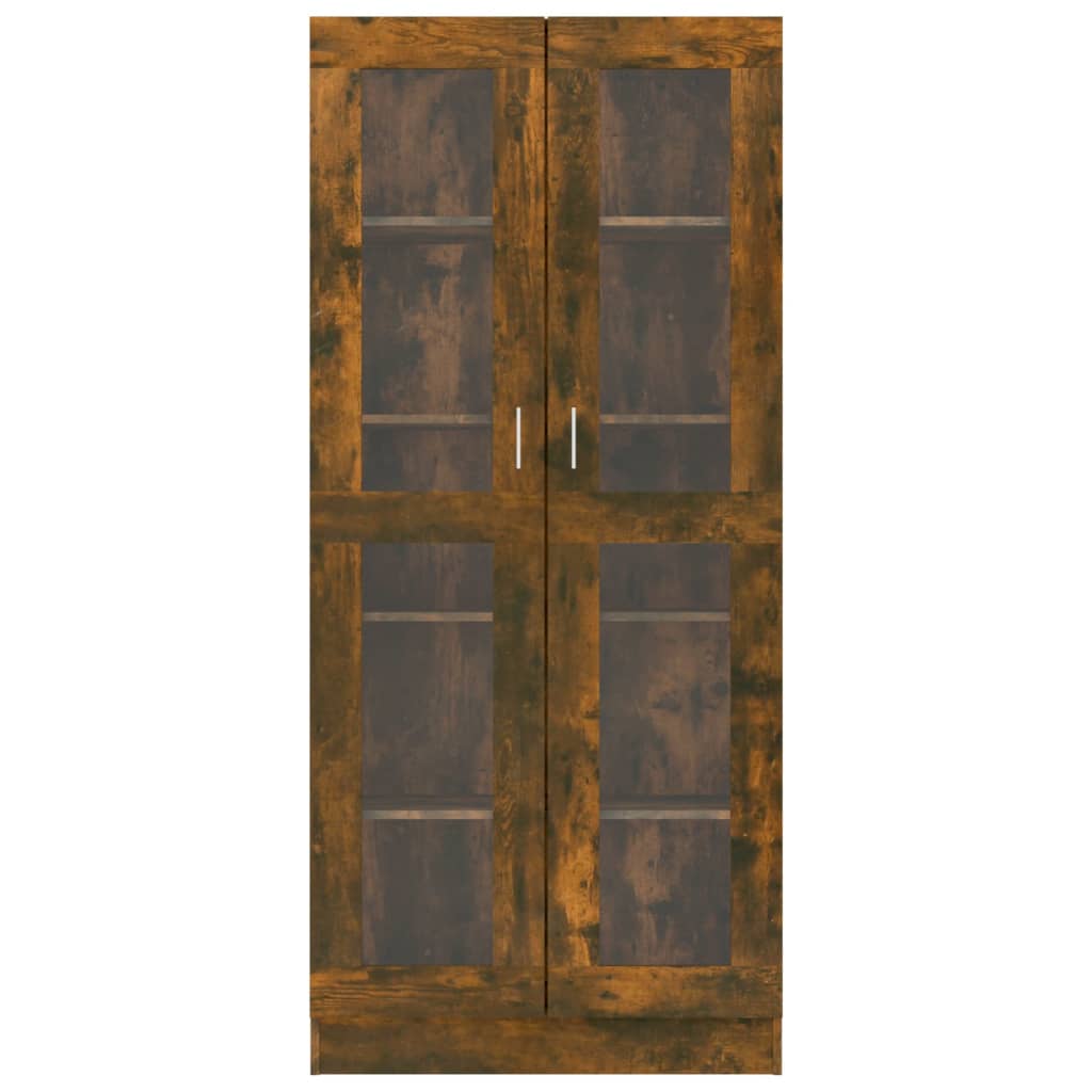 vidaXL Dulap vitrină stejar fumuriu 82,5x30,5x185,5 cm lemn prelucrat