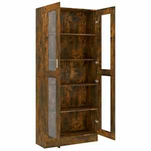 Vitrína kouřový dub 82,5 x 30,5 x 185 cm kompozitní dřevo - obrázek 5