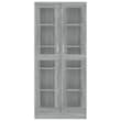 Armadietto Vetrina VidaXL 82,5x30,5x80 Cm - Grigio Cemento, Legno Ingegnerizzato, Con 2 Ante - Foto 12