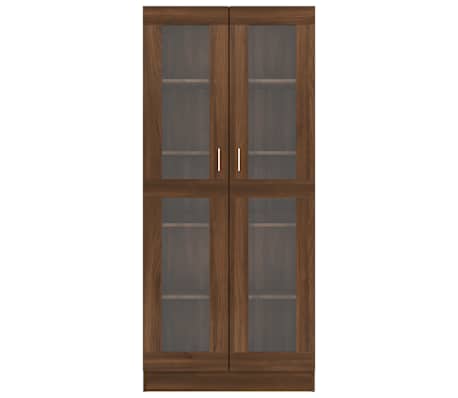 vidaXL Vitrine 82,5x30,5x185 cm derivados madeira carvalho castanho