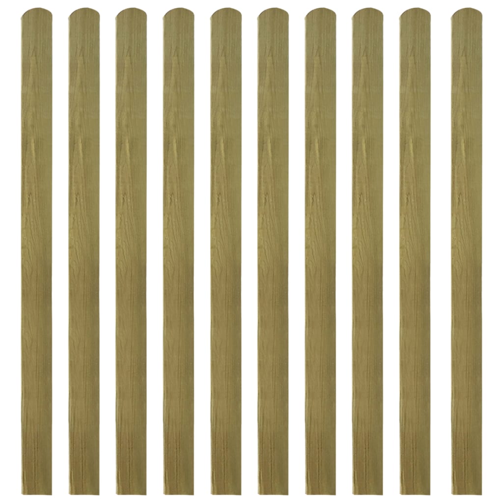 TopSellers-Wooden Fence Slats 140 cm - 20 Durable Green Slats for Garden