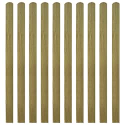 vidaXL 20 pcs Impregnated Fence Slats Wood 140 cm