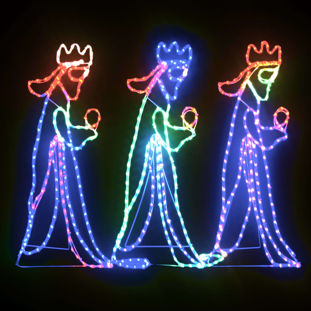 vidaXL Kalėdinė dekoracija Trys Karaliai su 504 LED, 99,5x45,5cm