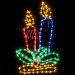 Silueta vánoční svíce se 144 LED 70 x 42 cm - obrázek 3