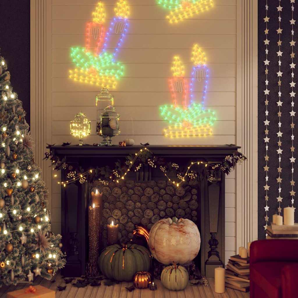 Julefigur med LED-lys - stearinlys 70 x 42 cm