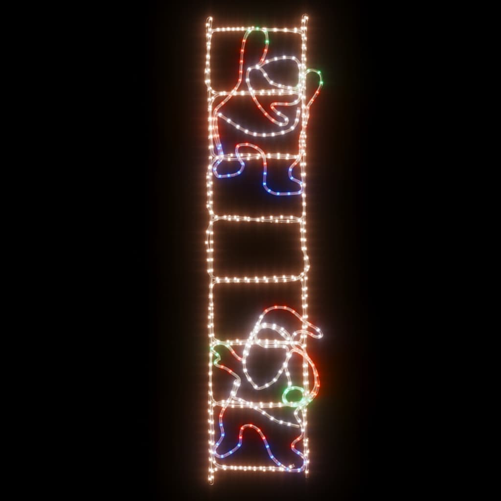 Thumbnail - vidaXL LED-Silhouette Weihnachtsmann auf Leiter 552 LEDs 50x200 cm