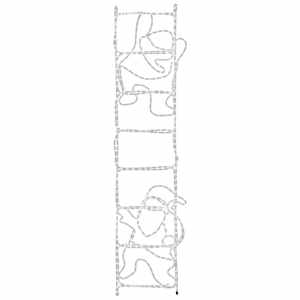 Skládací Santa na žebříku s 552 LED 50 x 200 cm - obrázek 5