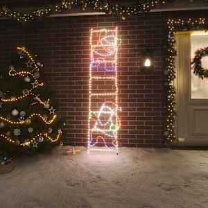 Skládací Santa na žebříku s 552 LED 50 x 200 cm - obrázek 1