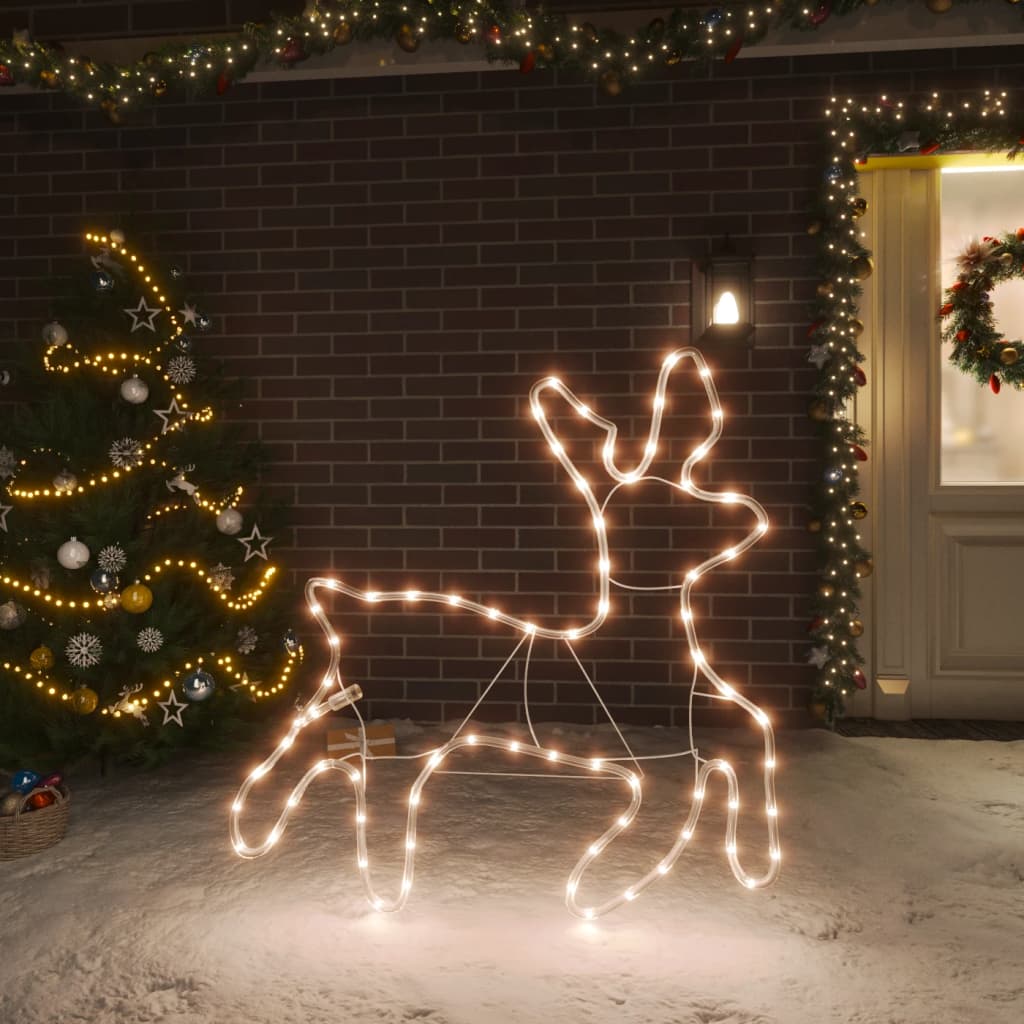 Petrashop  Vánoční sob se 72 teplými bílými LED 57 x 55 x 4,5 cm