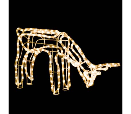 vidaXL Figurină ren de Crăciun, alb cald, 73x31x45 cm