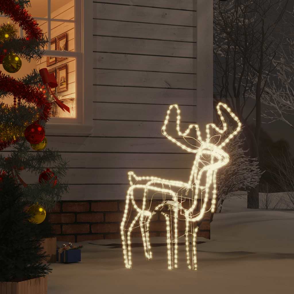 vidaXL LED-Silhouette Rentier mit bewegendem Kopf Warmweiß 76x42x87 cm
