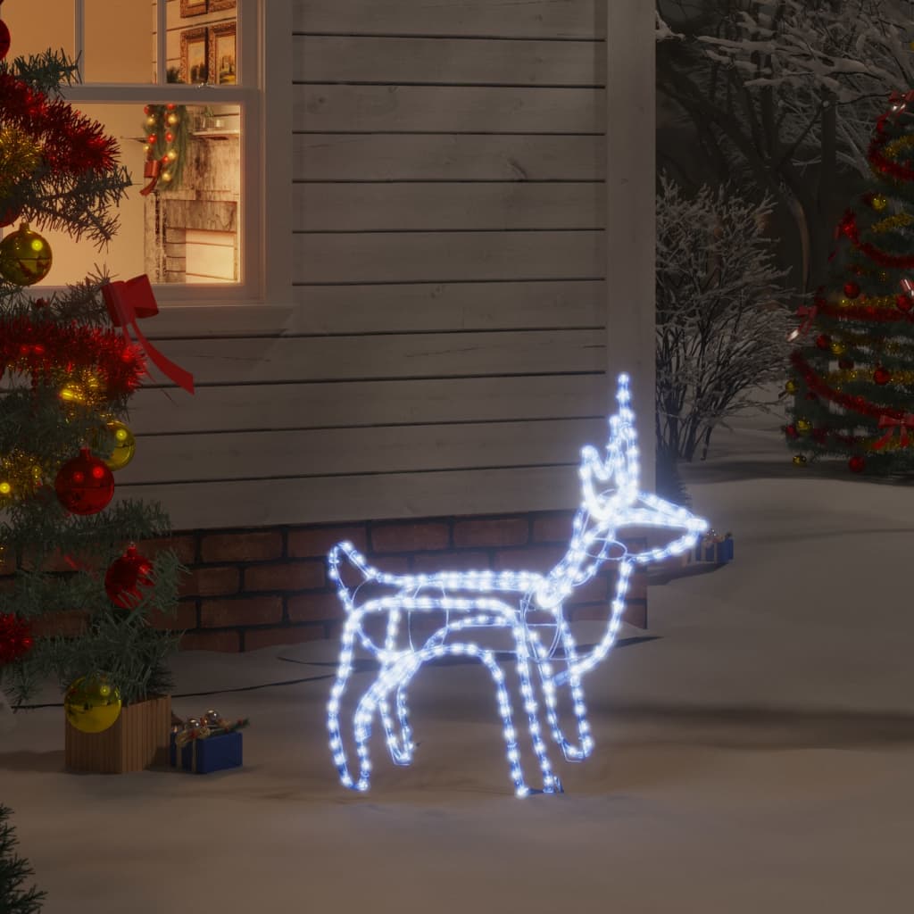 vidaXL rensdyr julefigur 60x30x60 cm koldt hvidt lys