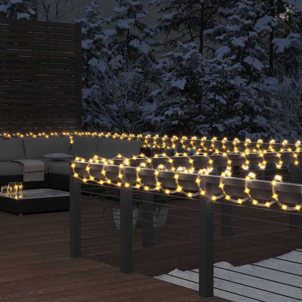 vidaXL Cablu luminos cu 120 LED-uri, alb cald, 5 m, PVC