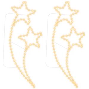 vidaXL Guirlandes lumineuses en forme d'&eacute;toile 2 pcs Blanc chaud