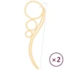 vidaXL ringikujuline alguskett, 2 tk, soe valge, 111,5x35x4,5 cm