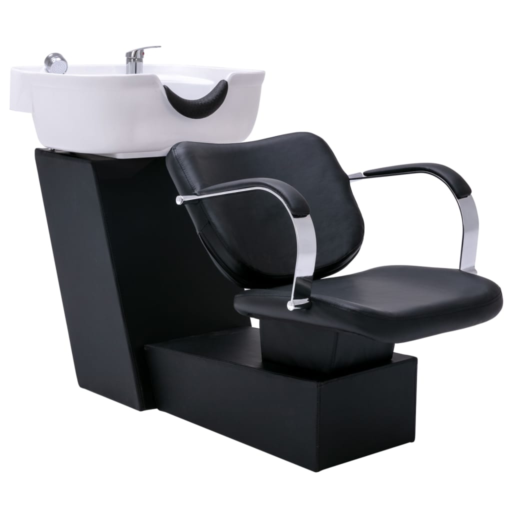 

vidaXL Wasstoel met salonstoelen kunstleer