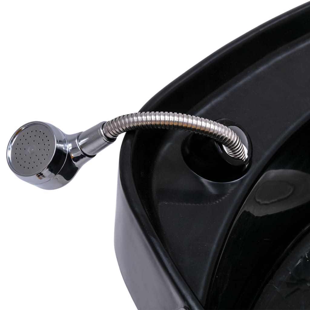 Фризьорска мивка със салонни столове от изкуствена кожа