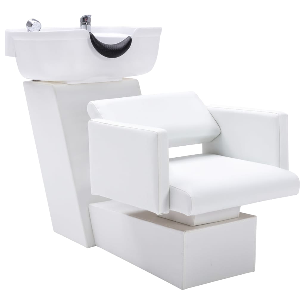 

vidaXL Wasstoel met salonstoelen kunstleer