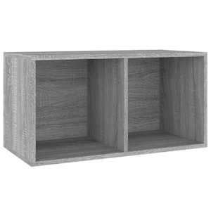 Úložný box na LP desky šedý sonoma 71x34x36 cm kompozitní dřevo - obrázek 2