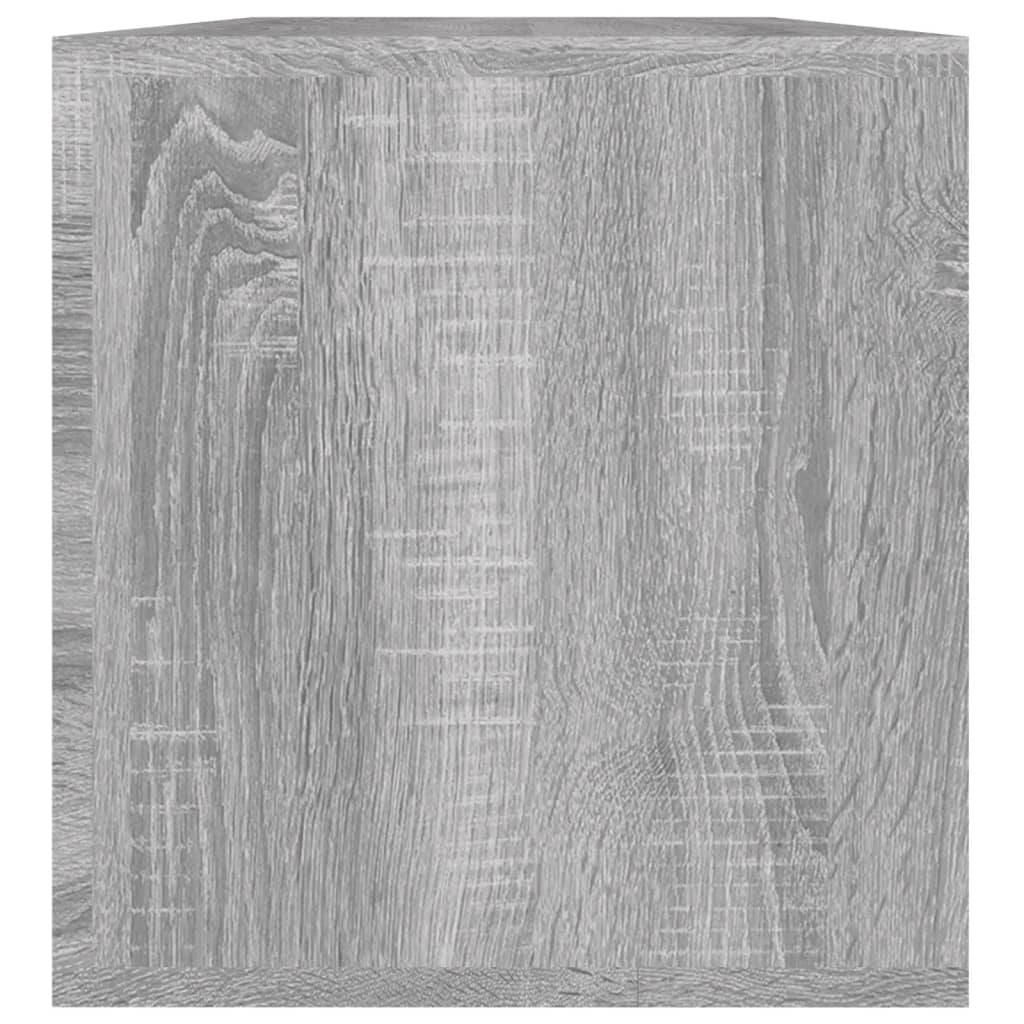 szürke sonoma színű szerelt fa lemeztároló doboz 71x34x36 cm